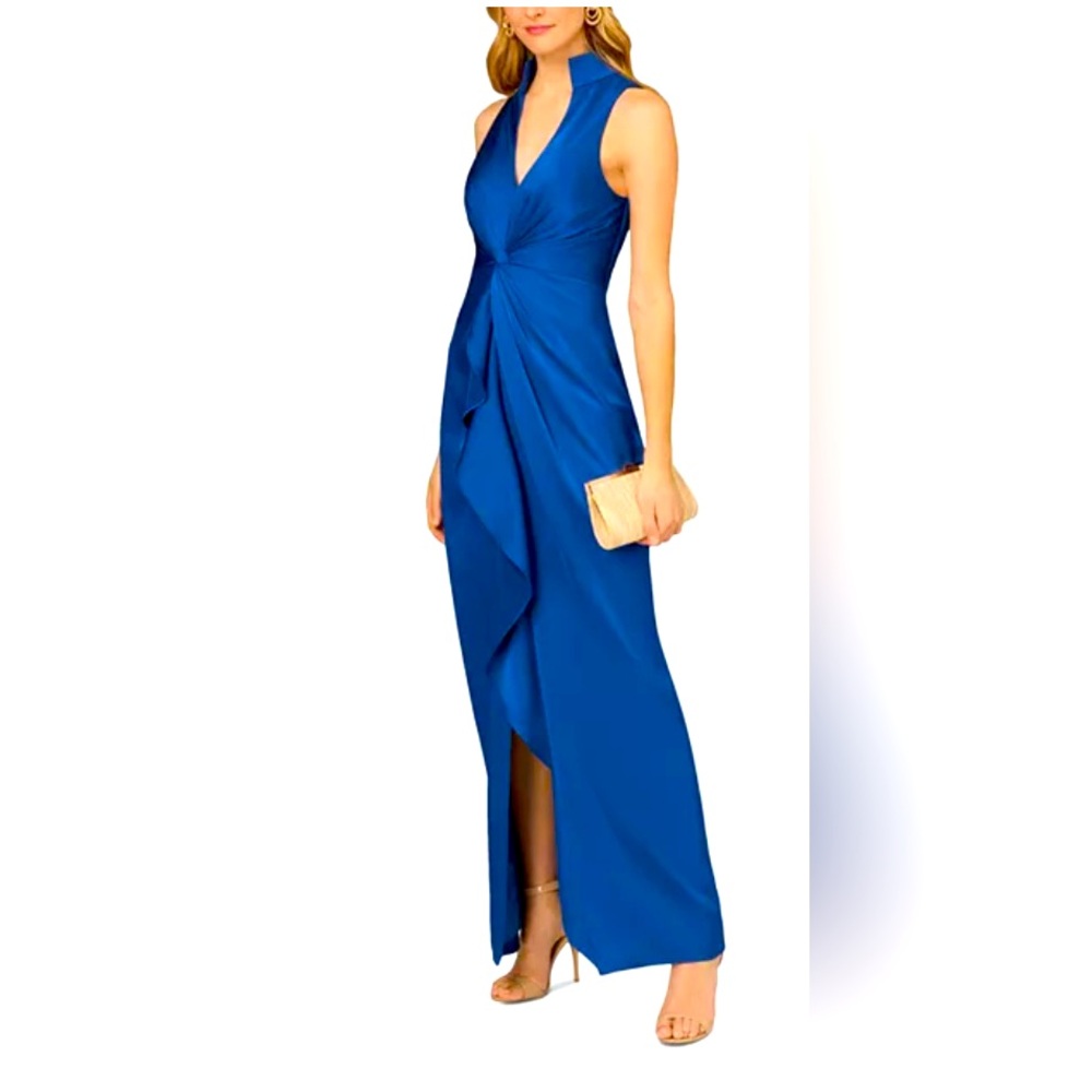 Aidan Mattox Gathered Front Gown NWT 12